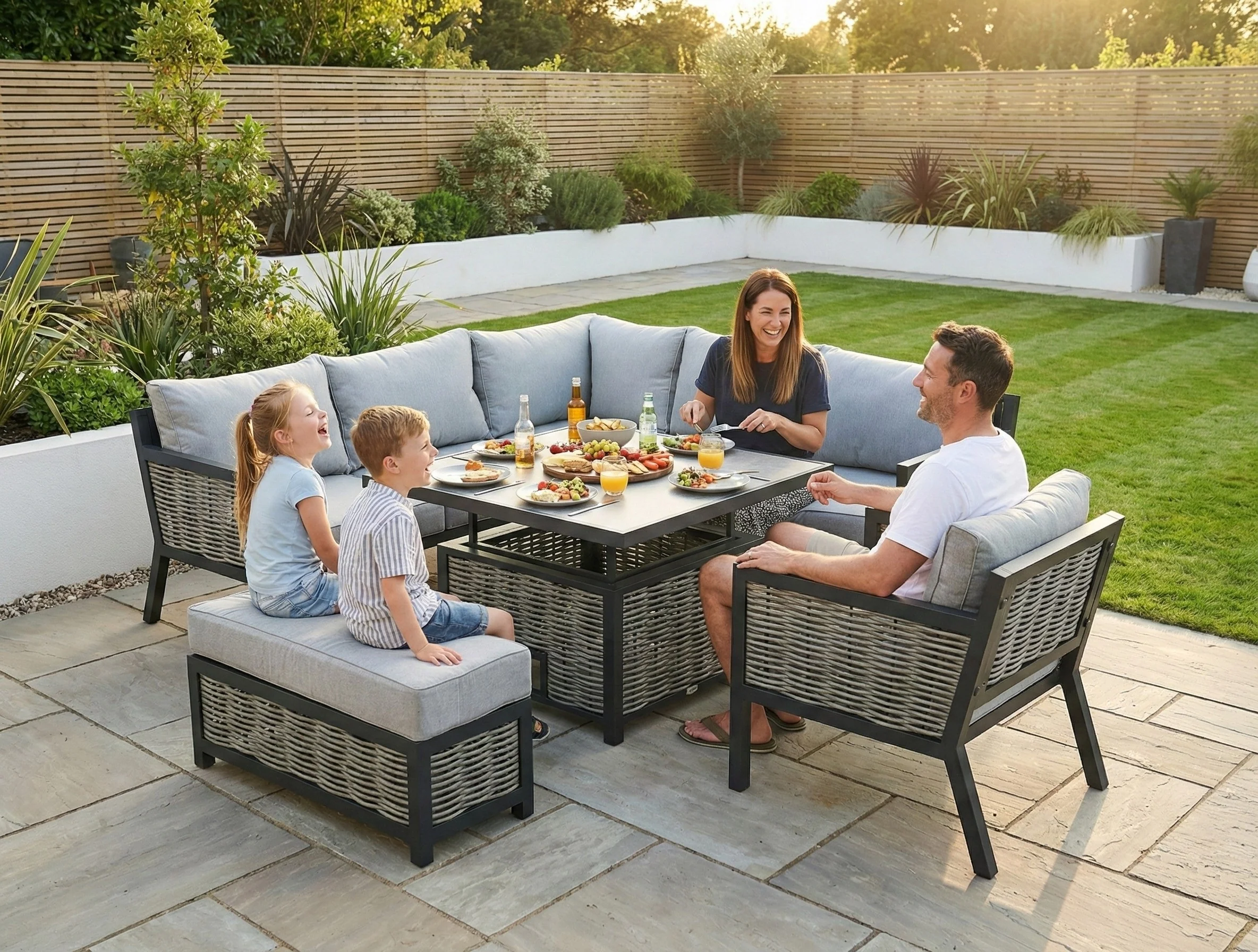 Right Hand Garden Corner Sofa Set
